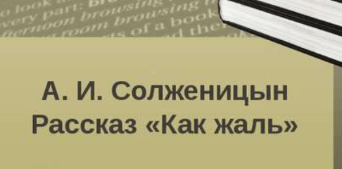 Анализ рассказа как жаль солженицына по плану