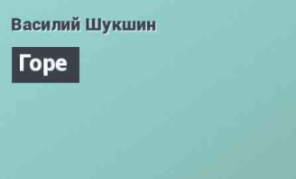 Шукшин - Горе: краткое содержание, пересказ для читательского дневника ...